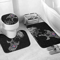 Iceland Viking Ravens Bathroom Set Vegvisir Runes Pattern - Wonder Print Shop