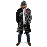 Iceland Viking Ravens Cloak Vegvisir Runes Pattern - Wonder Print Shop