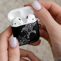 Faroe Islands Viking Ravens AirPods Case Vegvisir Runes Pattern - Wonder Print Shop