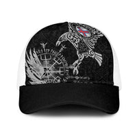 Faroe Islands Viking Ravens Baseball Net Cap Vegvisir Runes Pattern - Wonder Print Shop