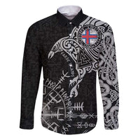 Faroe Islands Viking Ravens Family Matching Puletasi and Hawaiian Shirt Vegvisir Runes Pattern - Wonder Print Shop