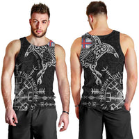 Faroe Islands Viking Ravens Men Tank Top Vegvisir Runes Pattern - Wonder Print Shop
