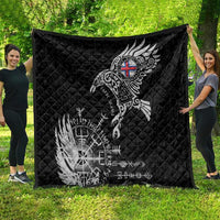 Faroe Islands Viking Ravens Quilt Vegvisir Runes Pattern - Wonder Print Shop