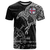 Faroe Islands Viking Ravens T Shirt Vegvisir Runes Pattern - Wonder Print Shop