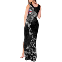 Faroe Islands Viking Ravens Tank Maxi Dress Vegvisir Runes Pattern - Wonder Print Shop