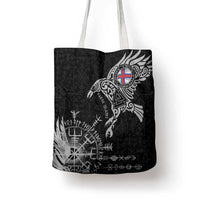 Faroe Islands Viking Ravens Tote Bag Vegvisir Runes Pattern - Wonder Print Shop