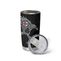 Faroe Islands Viking Ravens Tumbler Cup Vegvisir Runes Pattern - Wonder Print Shop