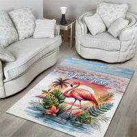 Personalized Bonaire Caribbean Flamingo Area Rug Pink Salt Flats - Wonder Print Shop