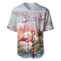 Personalized Bonaire Caribbean Flamingo Baseball Jersey Pink Salt Flats - Wonder Print Shop