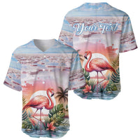 Personalized Bonaire Caribbean Flamingo Baseball Jersey Pink Salt Flats - Wonder Print Shop