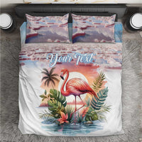 Personalized Bonaire Caribbean Flamingo Bedding Set Pink Salt Flats - Wonder Print Shop
