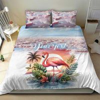 Personalized Bonaire Caribbean Flamingo Bedding Set Pink Salt Flats - Wonder Print Shop