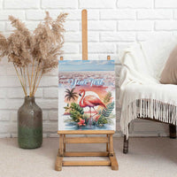 Personalized Bonaire Caribbean Flamingo Canvas Wall Art Pink Salt Flats - Wonder Print Shop