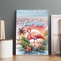 Personalized Bonaire Caribbean Flamingo Canvas Wall Art Pink Salt Flats - Wonder Print Shop