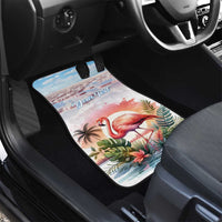 Personalized Bonaire Caribbean Flamingo Car Mats Pink Salt Flats - Wonder Print Shop