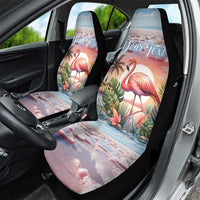 Personalized Bonaire Caribbean Flamingo Car Seat Cover Pink Salt Flats - Wonder Print Shop