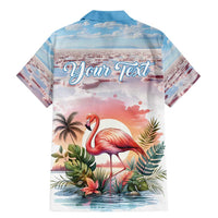 Personalized Bonaire Caribbean Flamingo Family Matching Mermaid Dress and Hawaiian Shirt Pink Salt Flats - Wonder Print Shop