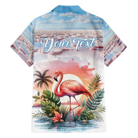 Personalized Bonaire Caribbean Flamingo Hawaiian Shirt Pink Salt Flats - Wonder Print Shop