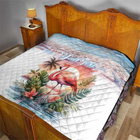 Personalized Bonaire Caribbean Flamingo Quilt Pink Salt Flats - Wonder Print Shop