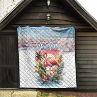 Personalized Bonaire Caribbean Flamingo Quilt Pink Salt Flats - Wonder Print Shop