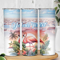 Personalized Bonaire Caribbean Flamingo Skinny Tumbler Pink Salt Flats - Wonder Print Shop