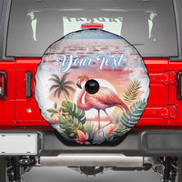 Personalized Bonaire Caribbean Flamingo Spare Tire Cover Pink Salt Flats - Wonder Print Shop