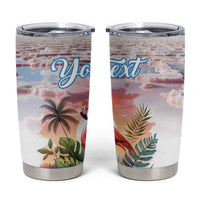 Personalized Bonaire Caribbean Flamingo Tumbler Cup Pink Salt Flats - Wonder Print Shop