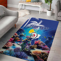 Personalized Bonaire Underwater Tropical Corals Reef Area Rug With Colorful Sea Fish - Wonder Print Shop