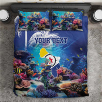 Personalized Bonaire Underwater Tropical Corals Reef Bedding Set With Colorful Sea Fish - Wonder Print Shop