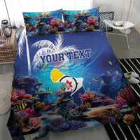 Personalized Bonaire Underwater Tropical Corals Reef Bedding Set With Colorful Sea Fish - Wonder Print Shop