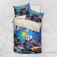 Personalized Bonaire Underwater Tropical Corals Reef Bedding Set With Colorful Sea Fish - Wonder Print Shop