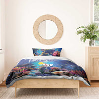 Personalized Bonaire Underwater Tropical Corals Reef Bedding Set With Colorful Sea Fish - Wonder Print Shop