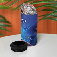 Personalized Bonaire Underwater Tropical Corals Reef 4 in 1 Can Cooler Tumbler With Colorful Sea Fish - Wonder Print Shop