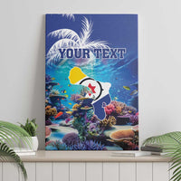 Personalized Bonaire Underwater Tropical Corals Reef Canvas Wall Art With Colorful Sea Fish - Wonder Print Shop