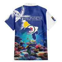 Personalized Bonaire Underwater Tropical Corals Reef Family Matching Mermaid Dress and Hawaiian Shirt With Colorful Sea Fish - Wonder Print Shop