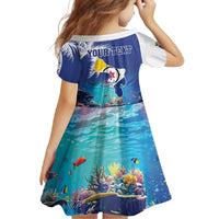 Personalized Bonaire Underwater Tropical Corals Reef Family Matching Tank Maxi Dress and Hawaiian Shirt With Colorful Sea Fish - Wonder Print Shop