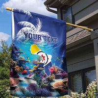 Personalized Bonaire Underwater Tropical Corals Reef Garden Flag With Colorful Sea Fish - Wonder Print Shop