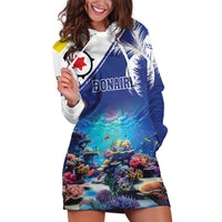 Personalized Bonaire Underwater Tropical Corals Reef Hoodie Dress With Colorful Sea Fish - Wonder Print Shop