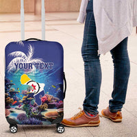 Personalized Bonaire Underwater Tropical Corals Reef Luggage Cover With Colorful Sea Fish - Wonder Print Shop