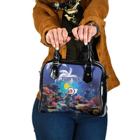 Personalized Bonaire Underwater Tropical Corals Reef Shoulder Handbag With Colorful Sea Fish