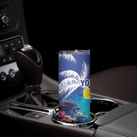 Personalized Bonaire Underwater Tropical Corals Reef Skinny Tumbler With Colorful Sea Fish - Wonder Print Shop