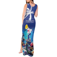 Personalized Bonaire Underwater Tropical Corals Reef Tank Maxi Dress With Colorful Sea Fish - Wonder Print Shop