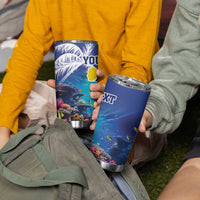 Personalized Bonaire Underwater Tropical Corals Reef Tumbler Cup With Colorful Sea Fish - Wonder Print Shop