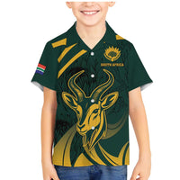Personalized South Africa Springbok Family Matching Mermaid Dress and Hawaiian Shirt With Trendy Protea Flowers Patterns - Wonder Print Shop
