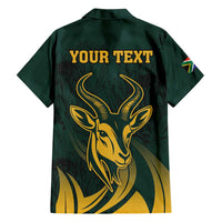 Personalized South Africa Springbok Family Matching Short Sleeve Bodycon Dress and Hawaiian Shirt With Trendy Protea Flowers Patterns - Wonder Print Shop