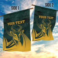 Personalized South Africa Springbok Garden Flag With Trendy Protea Flowers Patterns - Wonder Print Shop