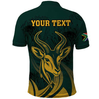 Personalized South Africa Springbok Polo Shirt With Trendy Protea Flowers Patterns - Wonder Print Shop