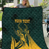 Personalized South Africa Springbok Quilt With Trendy Protea Flowers Patterns - Wonder Print Shop