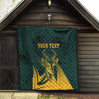 Personalized South Africa Springbok Quilt With Trendy Protea Flowers Patterns - Wonder Print Shop