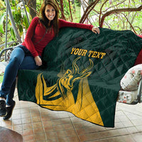 Personalized South Africa Springbok Quilt With Trendy Protea Flowers Patterns - Wonder Print Shop